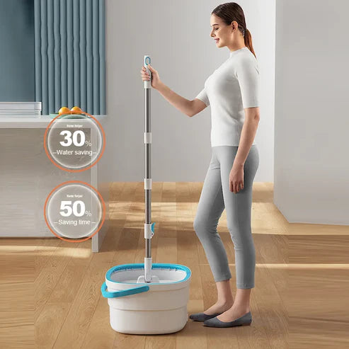 60° Spin Mop & Bucket - All-In-One Self-Cleaning System