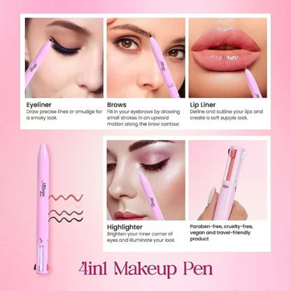 4 in 1 Makeup Pen - Waterproof & Long Lasting