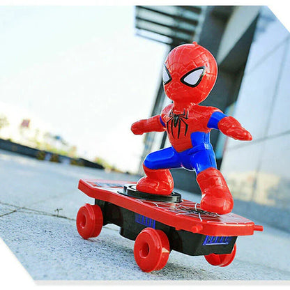 Electrifying Spider Hero Stunt Skateboard Toy