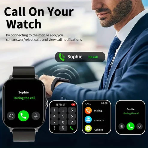 Modern Smartwatch with Call Notifications & Sports Tracking